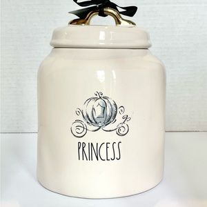 Rae Dunn gold handle princess canister